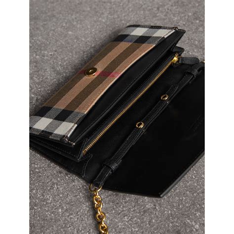 burberry house check wallet with chain|Burberry cardholder clearance.